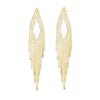 Geometric hollow long fringed earrings