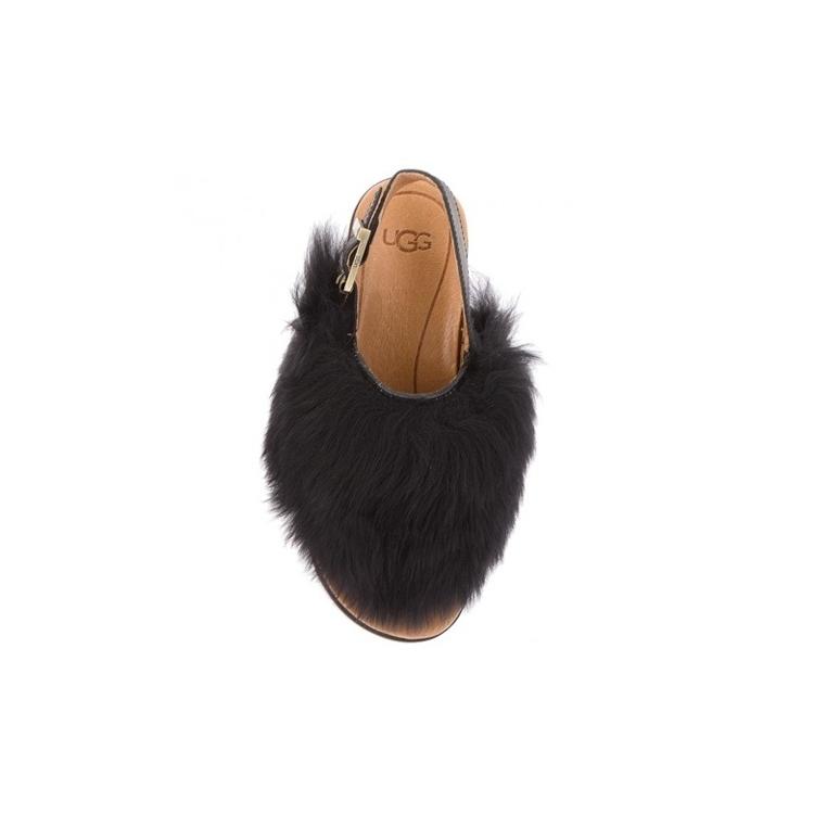 New UGG Rubber Sole Quiet Quick Dry Slide Slippers Women's Black 1019870-BLK