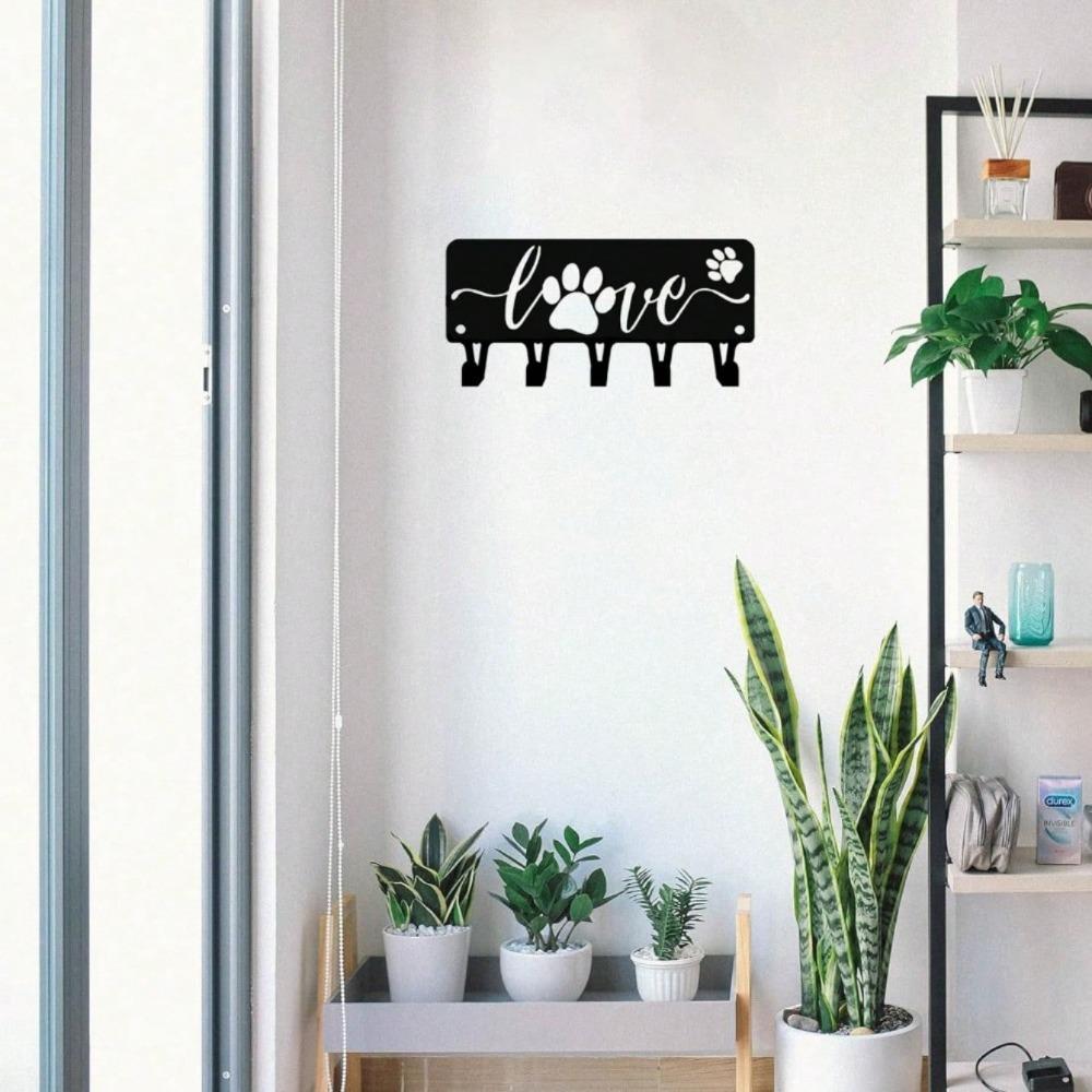 Wall Hooks for Home Decor Lovely Dog Shaped Metal Hook Set Kitchen Bedroom Entryway Storage