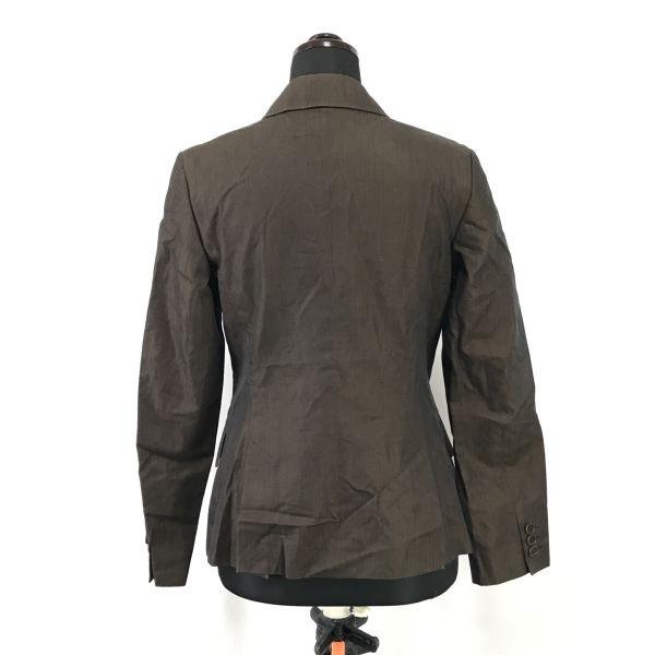 Paul Smith Baumwolljacke Blazer Damen 38 M Braun Gestreift Onward Kashiyama(GEBRAUCHT)