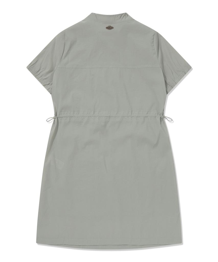 BBC EARTH Women'S High-Neck Zip-Up Dress Olive