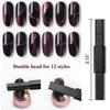 YIKOOLIN 3Pcs Cat Eye Magnet for Nails Gel Nail Polish Magnet Wand Nail Art Nail Polish Double-Headed Magnets Sticks Design Tool