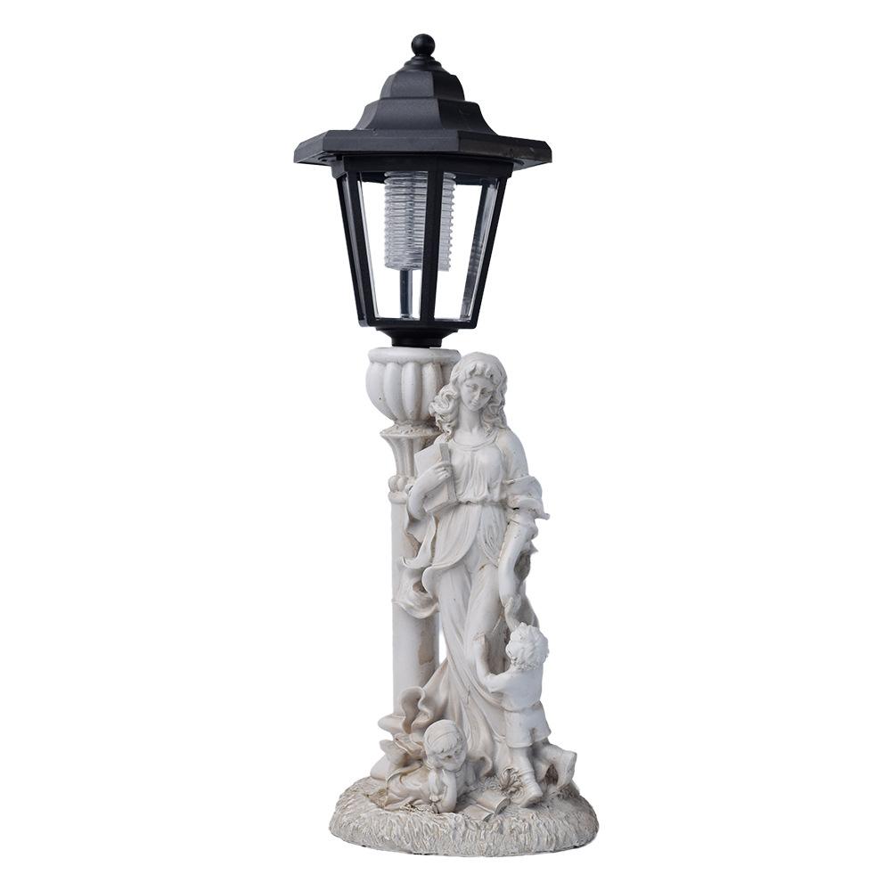 JYL TS/057,Resin Mother and Child Angel Statue Solar Outdoor Light for Home Garden Path Sculpture Decor