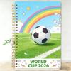 New Coil Book World Cup Theme Student Portable Football Notepad Itinerary Diary