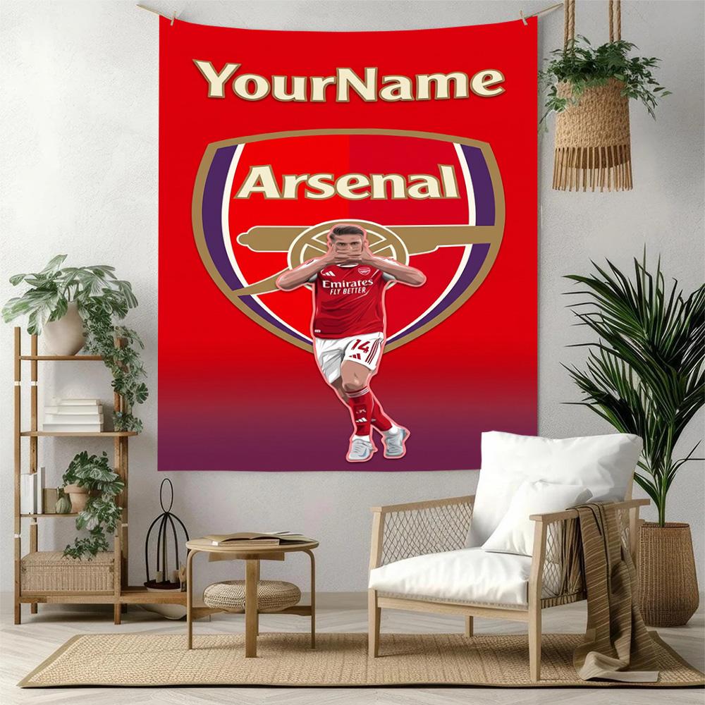 Arsenal Custom Your Name Wall Decor Tapestry Art For Pet Memorial Birthdaywedding Party Backdrop Family Gift
