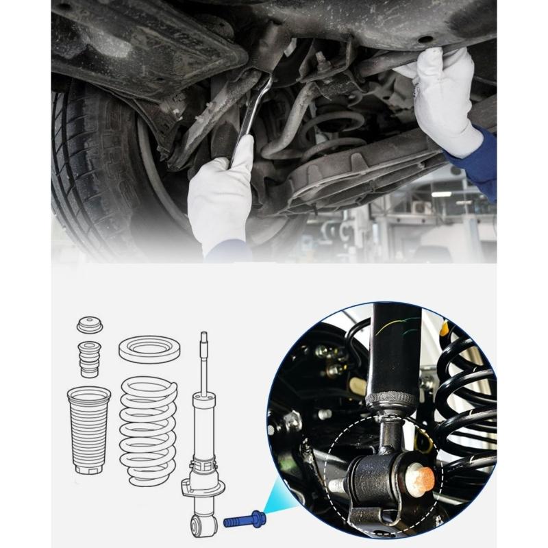 Heavy Duty Knuckles Mounting Bolt For Strut Assembly 12mm x 64mm Iron Construction Direct Fit Replacement 90120-T2A-A00