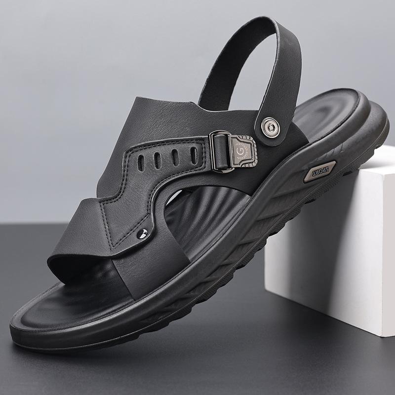 Summer New Driving Two Wear Sandals Youth Trend Sandals Men's Dual-Use Beach Shoes