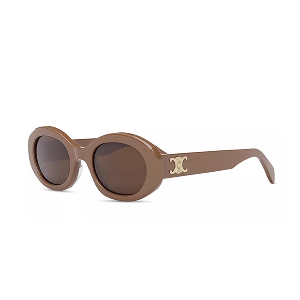Celine Triomphe Logo Oval Sunglasses Women Sunglasses 40194U