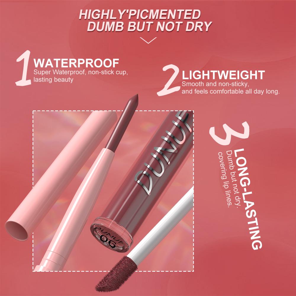 DUNUF 2-in-1 Waterproof Lip Liner & Gloss: Long-Lasting - Please Verify Details!