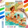 Moana Adventure Oil Painting by Numbers Art Kit. Handmade Diy Painting Home Decoration Gifts