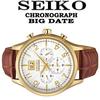Seiko Classic 100m Water-Resistant Big Date Chronograph SPC088P1 Men's Wristwatch