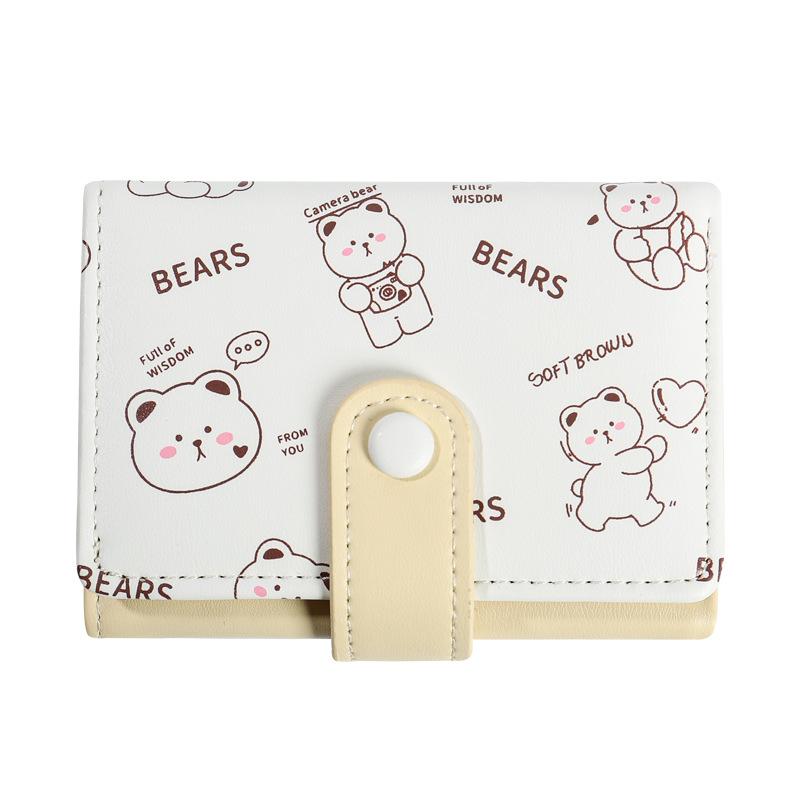 Korean Style Cute Cartoon Wallet for Women and Girls – Short, Multi-Card, Coin Purse