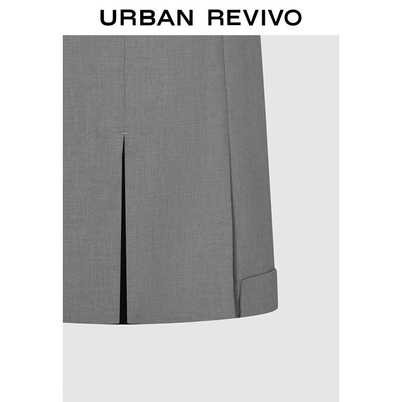 UR Women's Rolled Edge Slit Midi Skirt