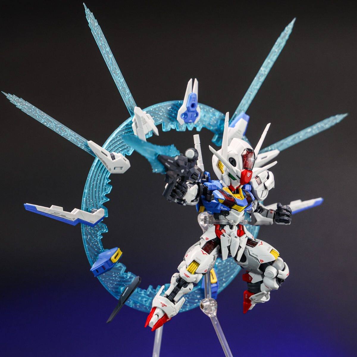 

SUPA MGSD Aerial The Witch From Mercury Q Style Assembly Plastic Model Kit Mecha Action Figure Ornament Collectible Toy For Boys зелёный