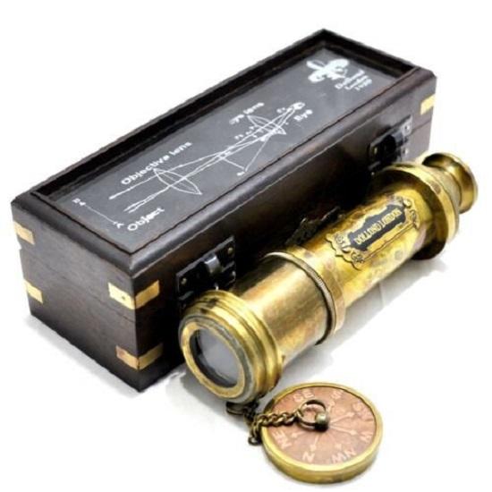 Solides 16" Teleskop-Spektiv mit Display Holzkiste