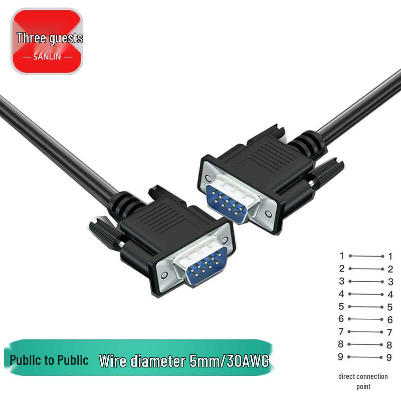 Sanlin 3m RS232 DB9 Male-to-Male Serial Cable