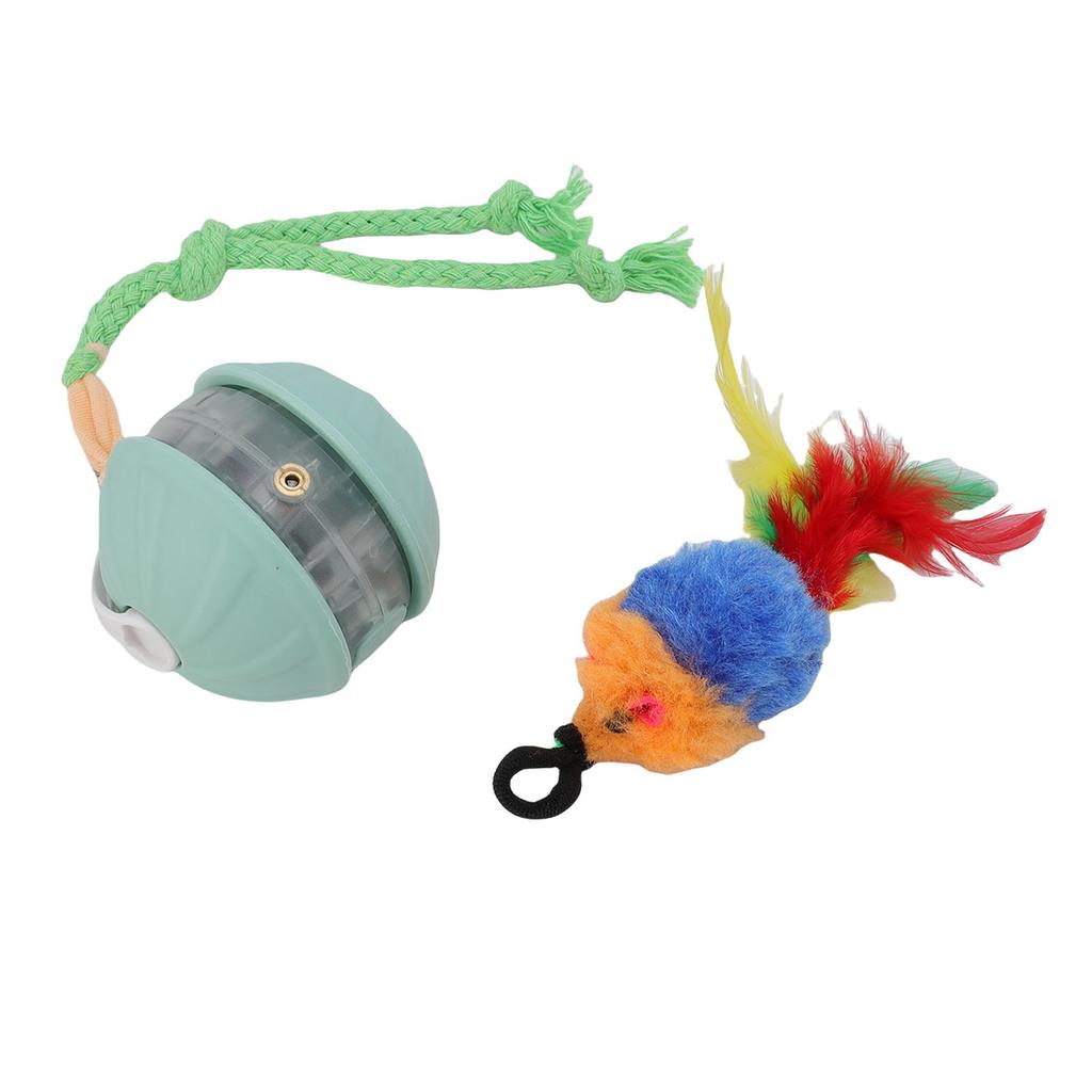 Interactive Cat Toy   Automatic Moving Throwing Rolling Pet Smart   with Rope for Dog Play