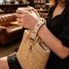 Double Sided Embroidered Fabric Keychain Wrist Strap with Webbing Label Decorative Fabric Keyring Suitable for Travelers