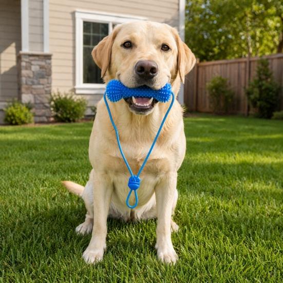 Dog Chew Toy, Teeth Cleaning Mouth Prop, Chew Toy Keeps Dog Mouth Open for Easy Brushing, Small Medium Large Dogs Oral Care Tool