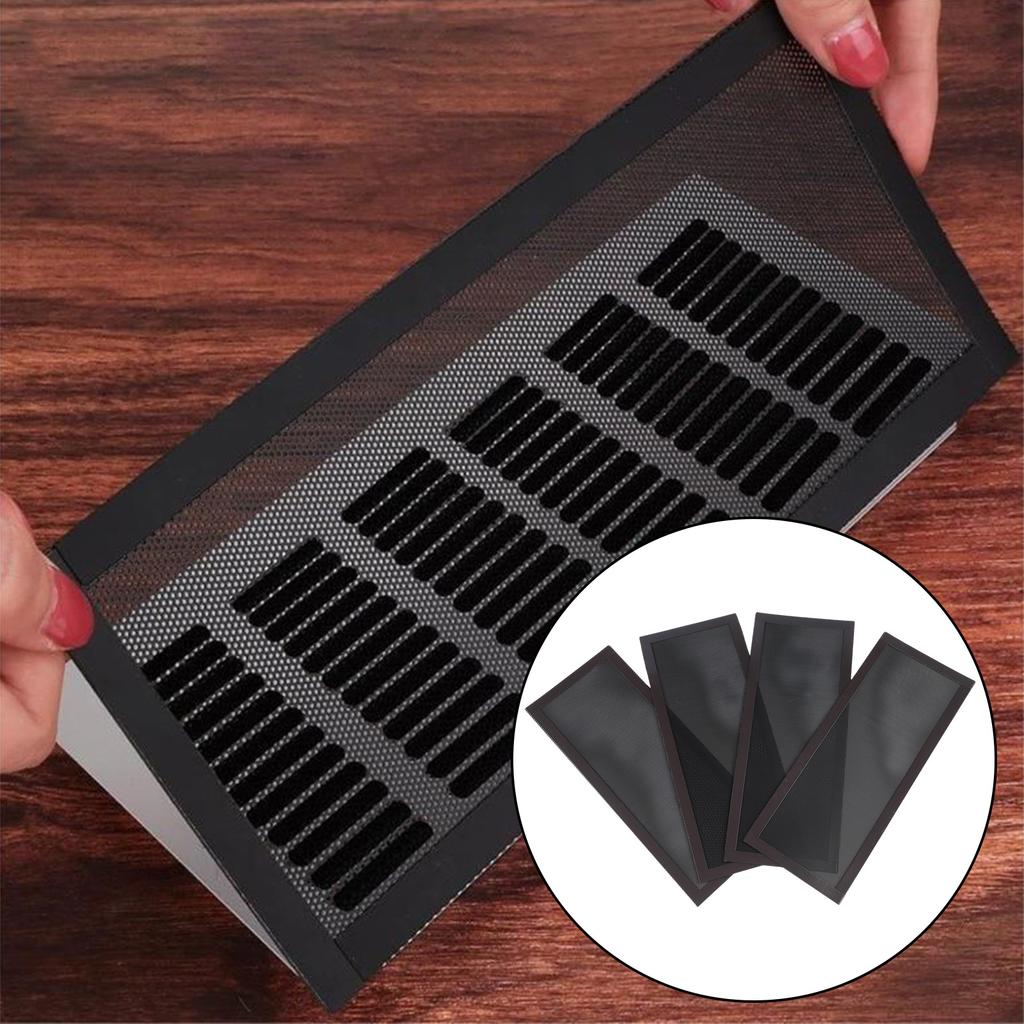 Magnetische Lüftungsgitterabdeckung 4 x 12 Zoll mit integriertem Streifen zur schnellen Befestigung und effektivem Staubschutz für Ihre Lüftungsschlitze