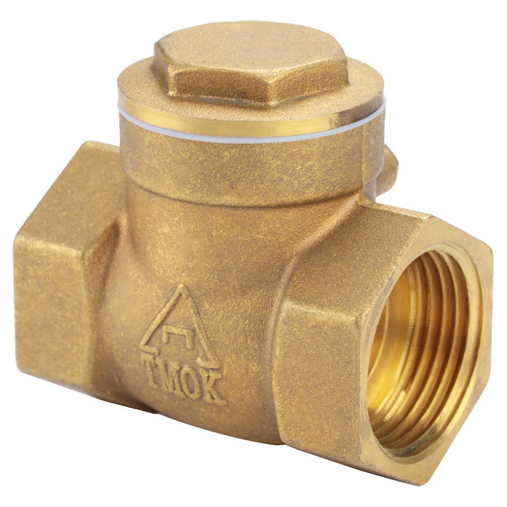 Golden Brass One Way Female Thread Swing Check Valve Brass Check Valve Parts (DN15)