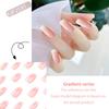 24pcs Nail Pieces Wearable Nails Ice Transparent False Nails 10ml