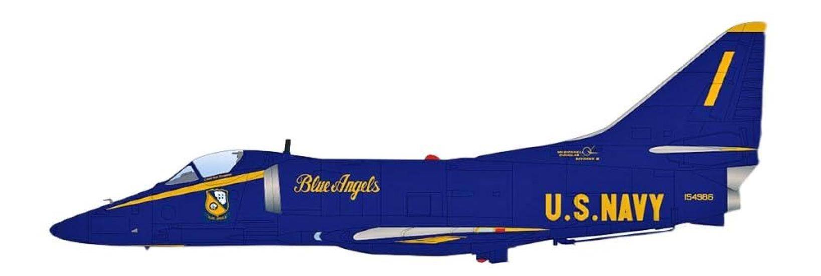 

HOBBY MASTER 172 A-4F Skyhawk Blue Angels No. 1 1979 Finished Product