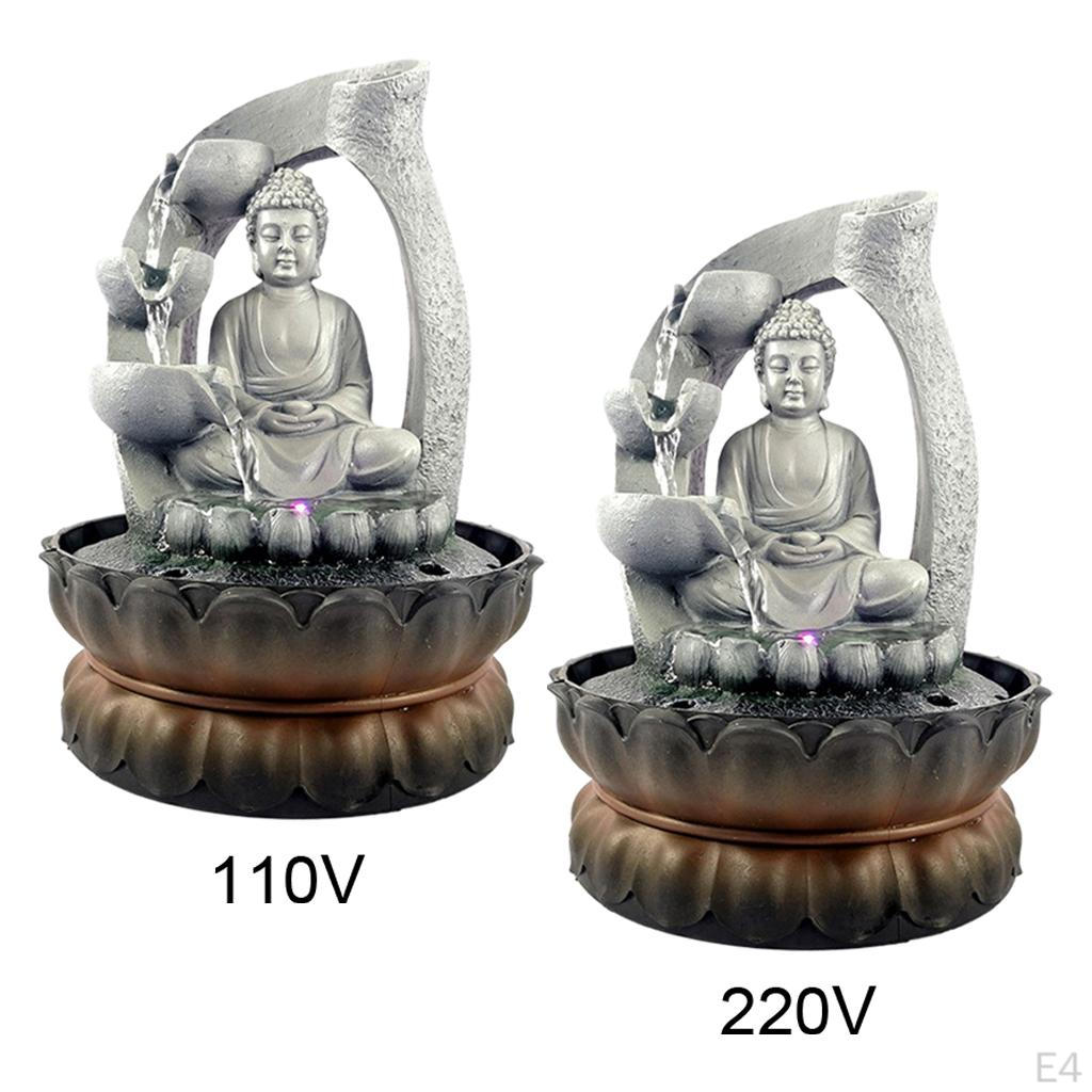 Sitzender Buddha Rustikal Außen Innen Tischplatte Wasserfontäne mit Garten Meditation Entspannung