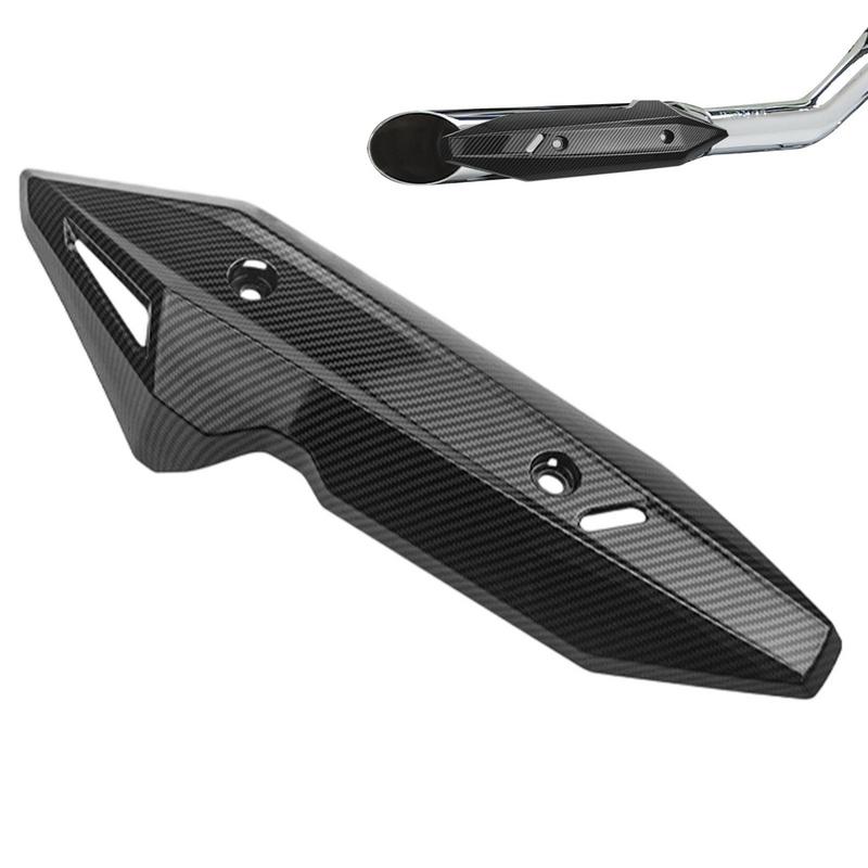 Motorcycle Exhaust Pipe Cover, Muffler Pipe Protector, Black ABS Exhaust Pipe Protector Guard For Honda Click 150 125 Motorcycle