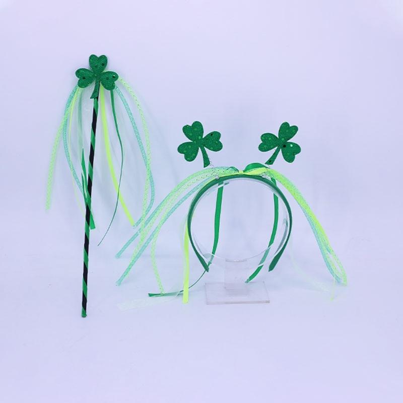 Green Tiaras/ Magic Wand Saint Patricks Day Headband Adult Carnivals Headband