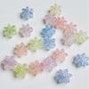 Colorful Transparent Blue Snowflake Beads for DIY Jewelry Making