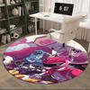 1pc Power Rangers Anime Design Round Carpet - Office Chair Mat, Non-Slip Rug for Home Decor, Living Room