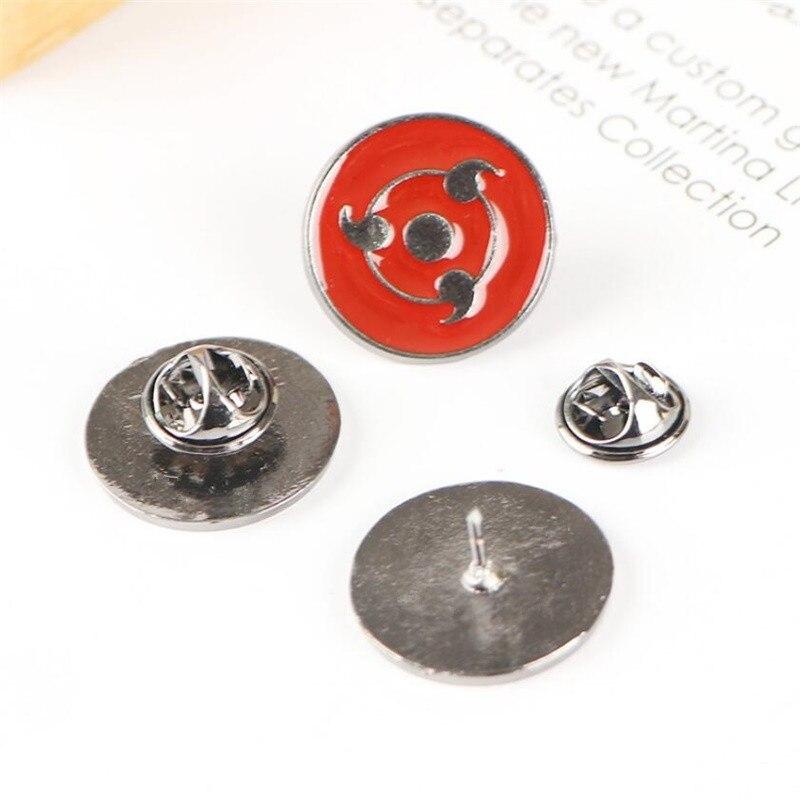 Anime Akatsuki Uchiha Sharingan Red Cloud Badge Cosplay Brooch Pin