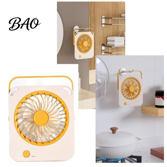 Hanging Fan for Office Portable Small Fan, Rechargeable Ultra-thin Silent Operation, with 3 Gear Desk Wind Speed Desktop Study Dormitory Outdoors Soft