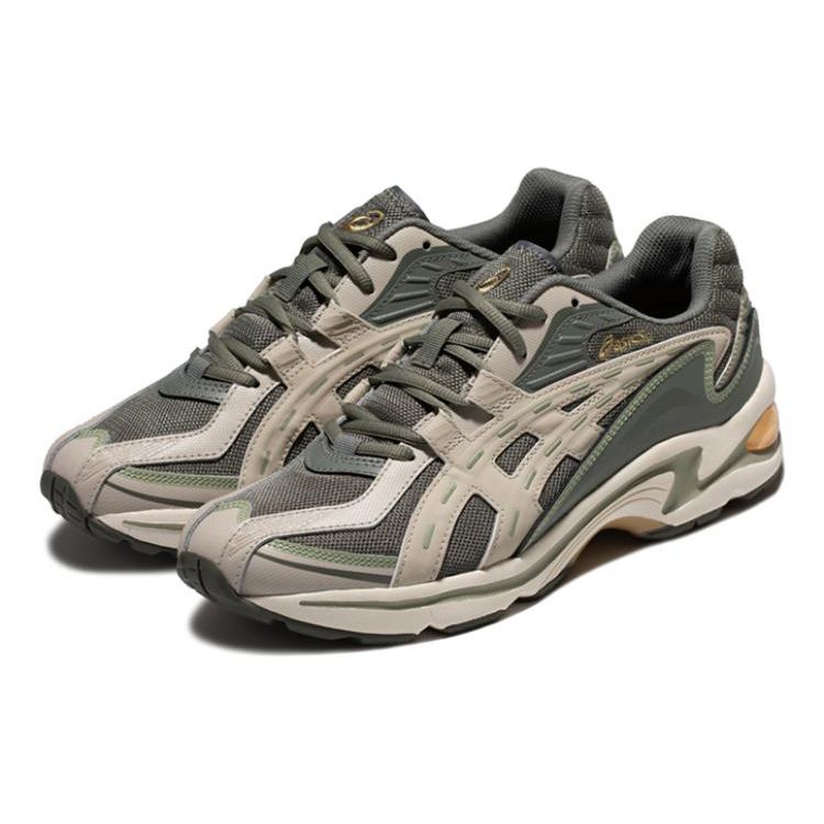 Asics Gel-Preleus Fabric Synthetic Leather Sports Fashion Retro Low-Top Lifestyle Casual Shoes Unisex Sneaker Green Gray 1201A838-300
