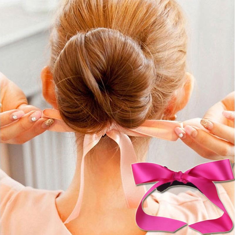 Headbands for Women Girls Hair Accessories Hair Styling Tools Female Ladies Bowknot Big Hair Ring Maker DIY Hairstyle Tool