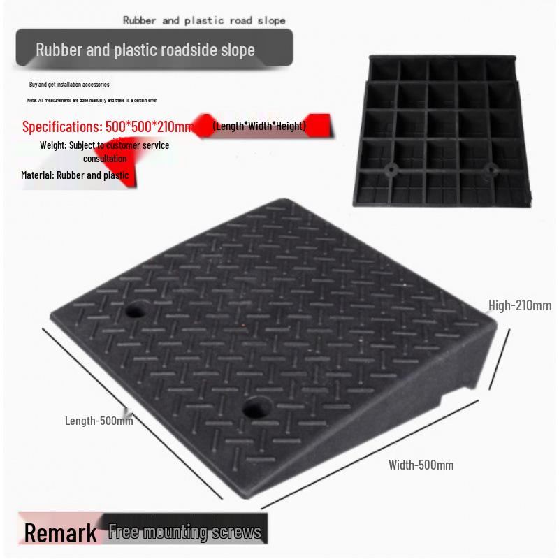 Rubber Curb & Threshold Ramp Mat for Home and Car 