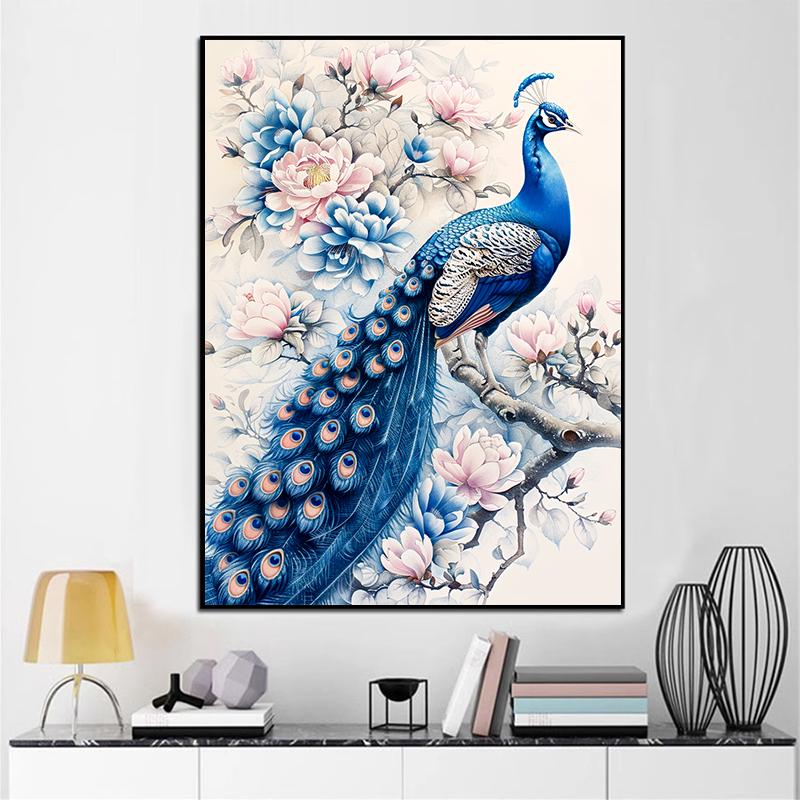 5d DIY Diamant Malerei Kreuzstich Tier blau Pfau Diamant Stickerei Mosaik voller Runde Bohrer Home Decor