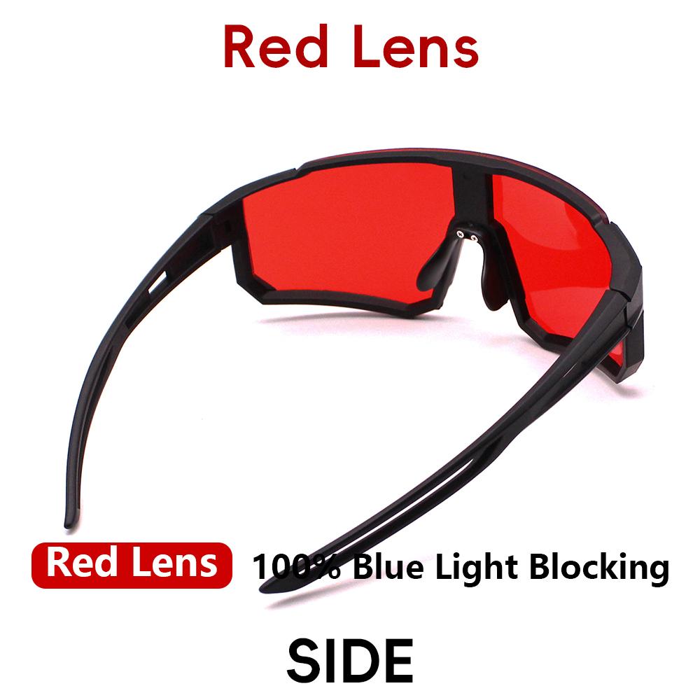 Red Lens 100% Blue Light Blocking Glasses Black Large Frame Anti Eyestrain for Gaming Computer Sleep Eye Protection 5