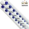 Dark 5A Grade Faceted Round Tanzanite Cubic Zirconia Loose Gemstone