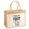 Jute Tote Bag with Pocket I Can't I'm a Truck Driver I Can't Minimalist | Jute and Cotton Canvas 21 L Flat Bottom Handles