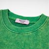 Mens Oversized Relaxed Fit Cotton T-Shirt With Washed Vintage Print Round Neck Short Sleeve Casual Tee