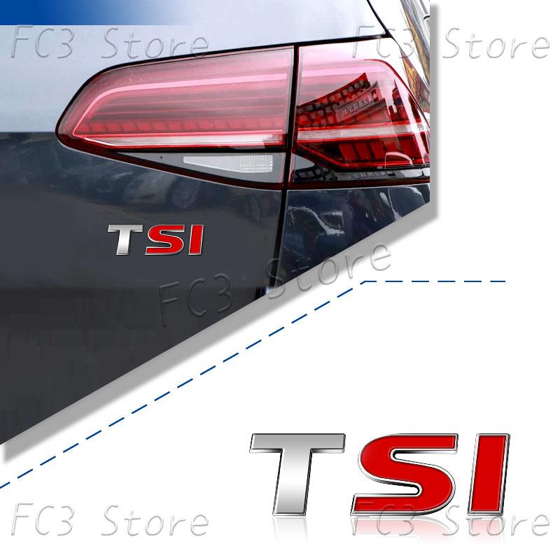 New 3D ABS Plastic Car Styling TSI Logo Emblem Rear Bumper Trunk Badge Sticker For VW Volkswagen Golf 4 5 6 MK6 MK7 Jetta Passat GJ4