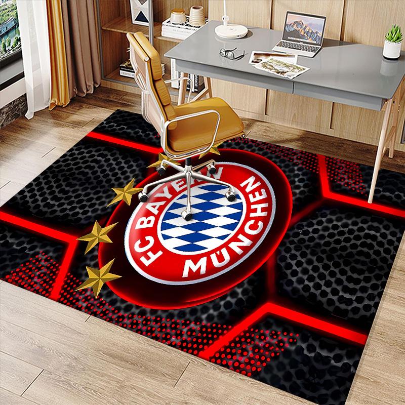 FC Bayern Munich Logo Printed Absorbent Washable Carpet, Non-Slip Bathroom Mats, Kitchen Rugs, Yoga Mat,Living Room Entrance, Camping Picnic Rugs