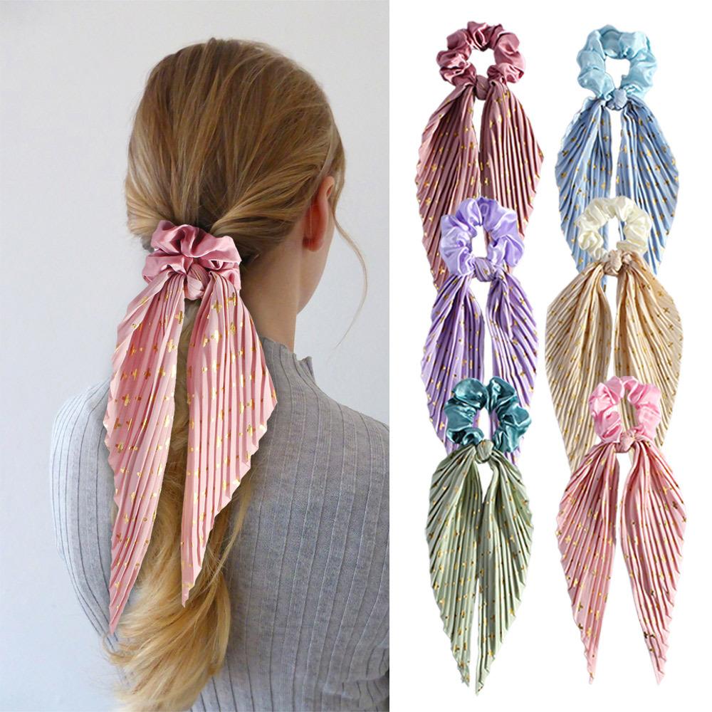 European and American Style Versatile Scrunchie, Retro Ribbon, Women's Ponytail Hair Tie, Hair Rope, Hair Accessory