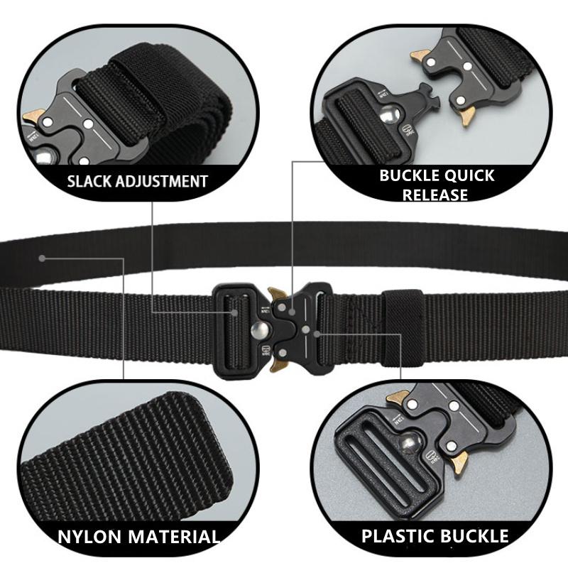 Men Belt Outdoor Hunting Outdoors Belt Multi-Function Buckle Nylon Belt High Quality Canvas Belt