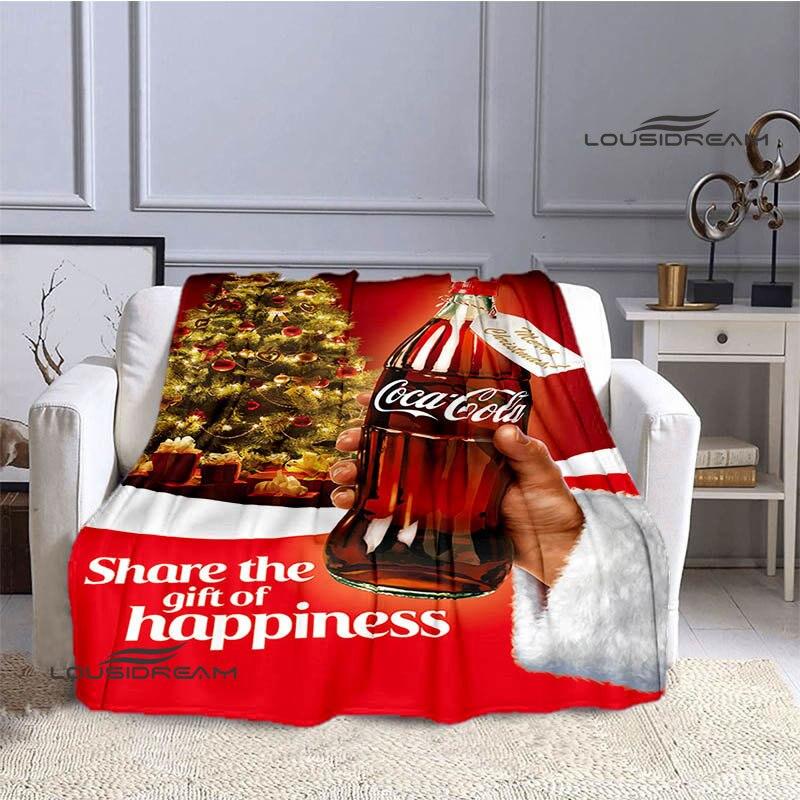 Coke logo printing blanket art decorations children's warm blankets flannel soft and comfortable blankets home travel blankets
