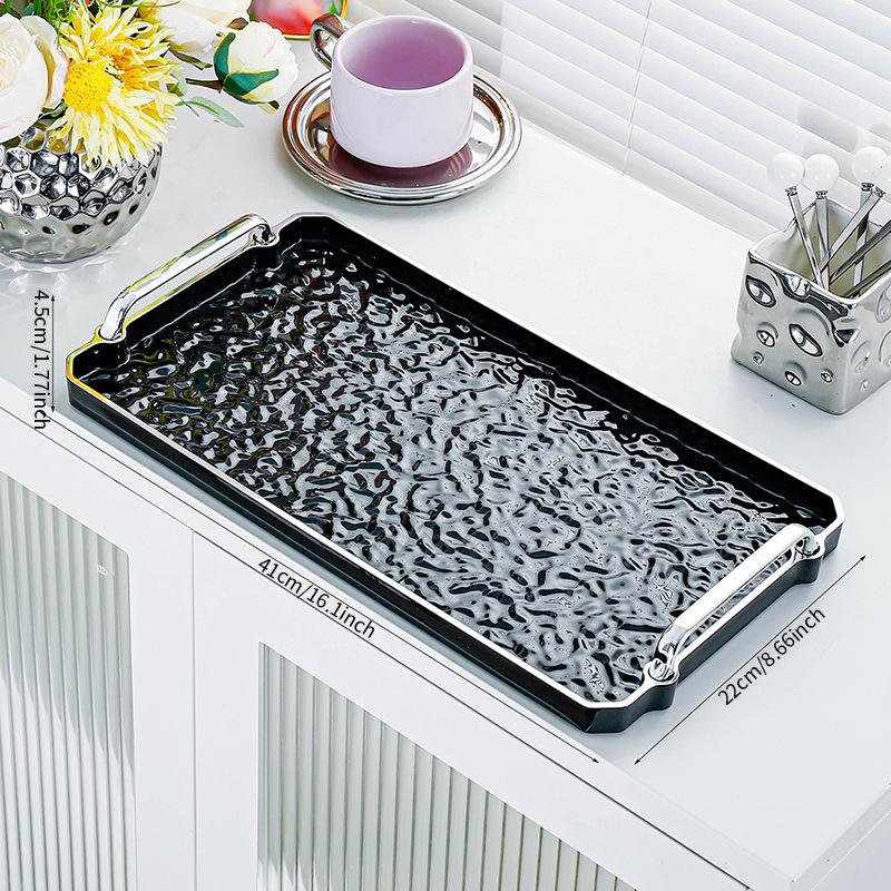 Rectangular Tea and Dessert Tray Set for Living Room or Salon