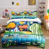 Colorful Trees, Houses, Lake. Bedding Sets Duvet Cover Sets Duvet Covers Pillowcases(1 * Duvet Cover 2 * Pillowcases, Without Duvet Insert)