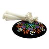 Lot de 4 outils DIY Motifs Fleurs Graffiti Papillons Lune Floraux Outils de Pointillage Stylo Peinture par Points Outils de Gaufrage Stylo Tampon Art